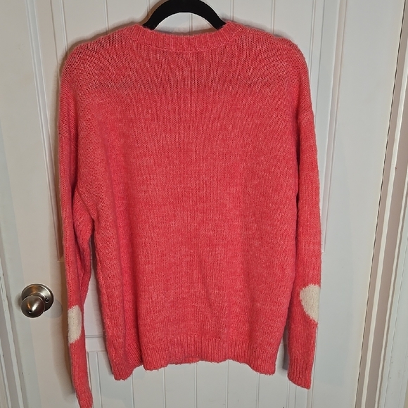 Staccato Pink Heart Sweater Cozy Feminine Pullover Coquette Romantic Girly Soft - Picture 3 of 4